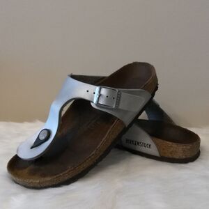 Silver Birkenstock Sandals
